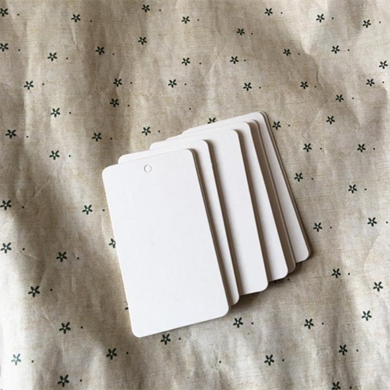 Pack Of 100 Blank Rectangular Hang Tags With Rounded Corners Paper Tags For Products And Branding Blank Kraft Paper Price Tags