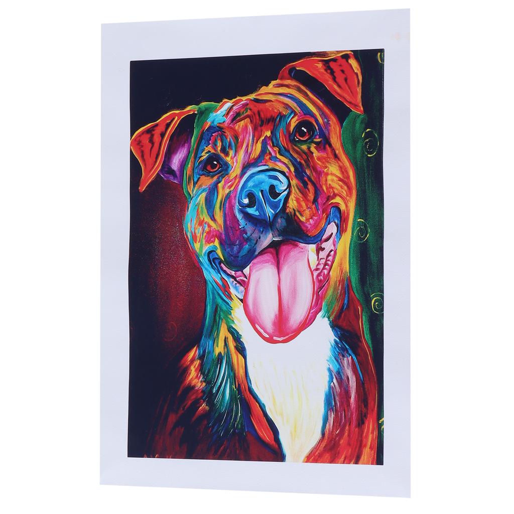 Cute Dog Pattern Frameless Canvas Painting Canvas Wall Picture for Living Room Bedroom