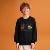 Kids' Fashion Loose-Fit Casual Long-Sleeve Christmas Print Oversized Crewneck Sweatshirt
