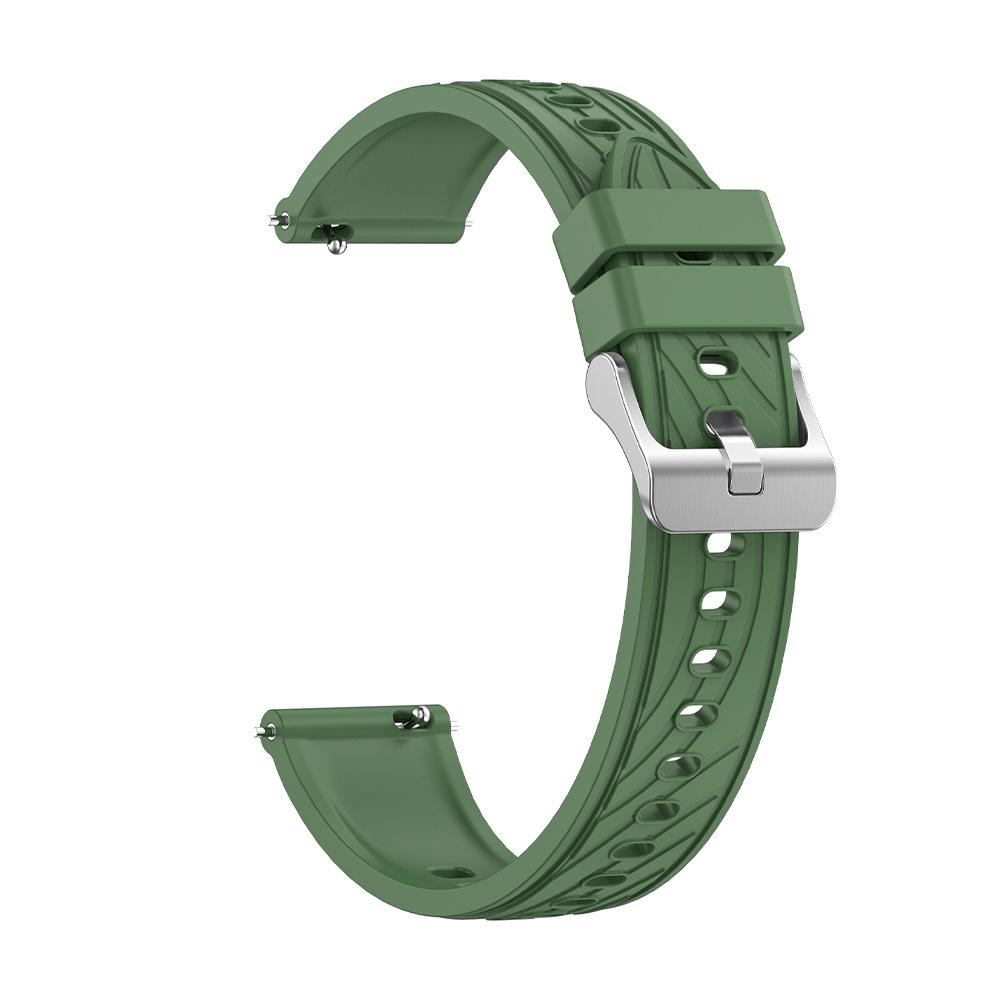 

18мм Текстурированный Силиконовый Ремешок Подходит для Huawei Watch GT4/GT5 41мм Стильный Узорчатый Силиконовый Ремешок 18mm темно-зеленого