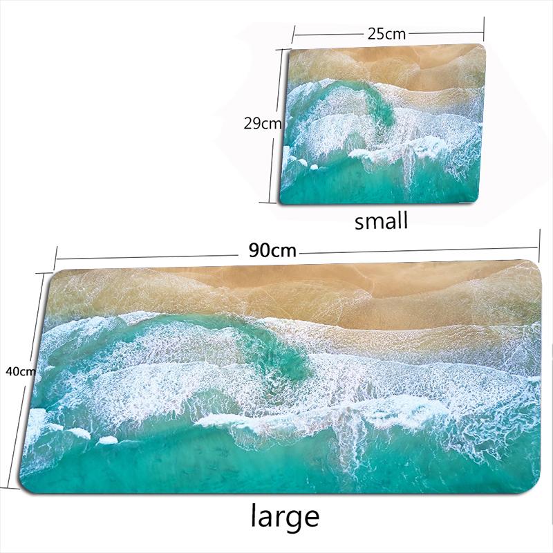 Great Waves Deskmat XXL 50X100CM Seaside Landscape Mousepad Desk Accessories Office Rugs Large Pads Computer TableMat Mouse Pad