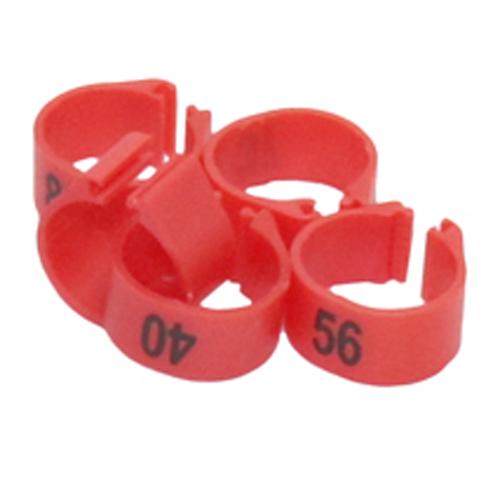 100 Pcs 12MM 14MM Bird Plastic Clip Rings Pigeon Colored Foot Ring No.1-100 For 10 Colors