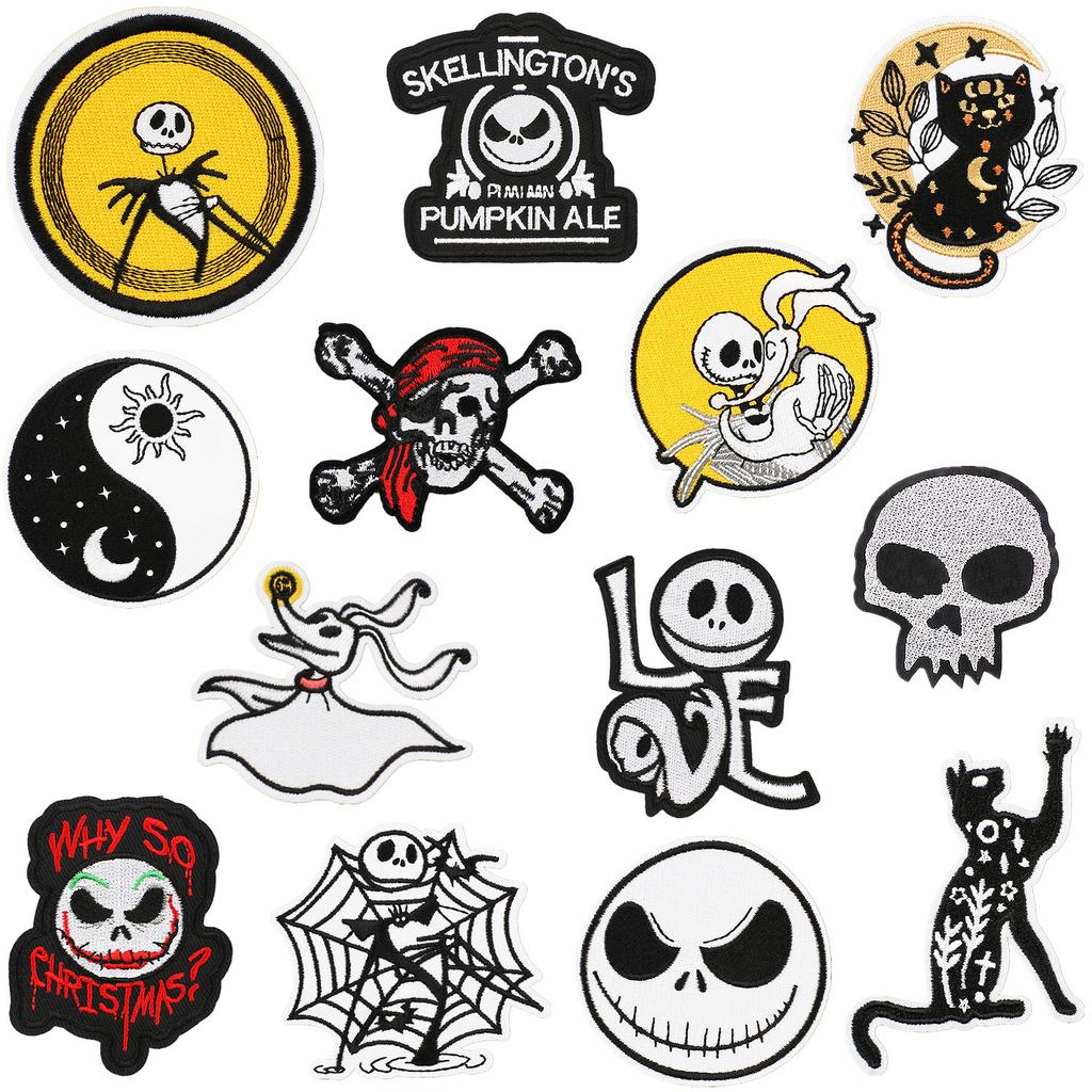 Horror Tree Demon Embroidery Cloth Sticker Mummy Patch Sticker Computer Embroidery Chapter Ghost Embroidery Sticker Cartoon Haunted House Patch