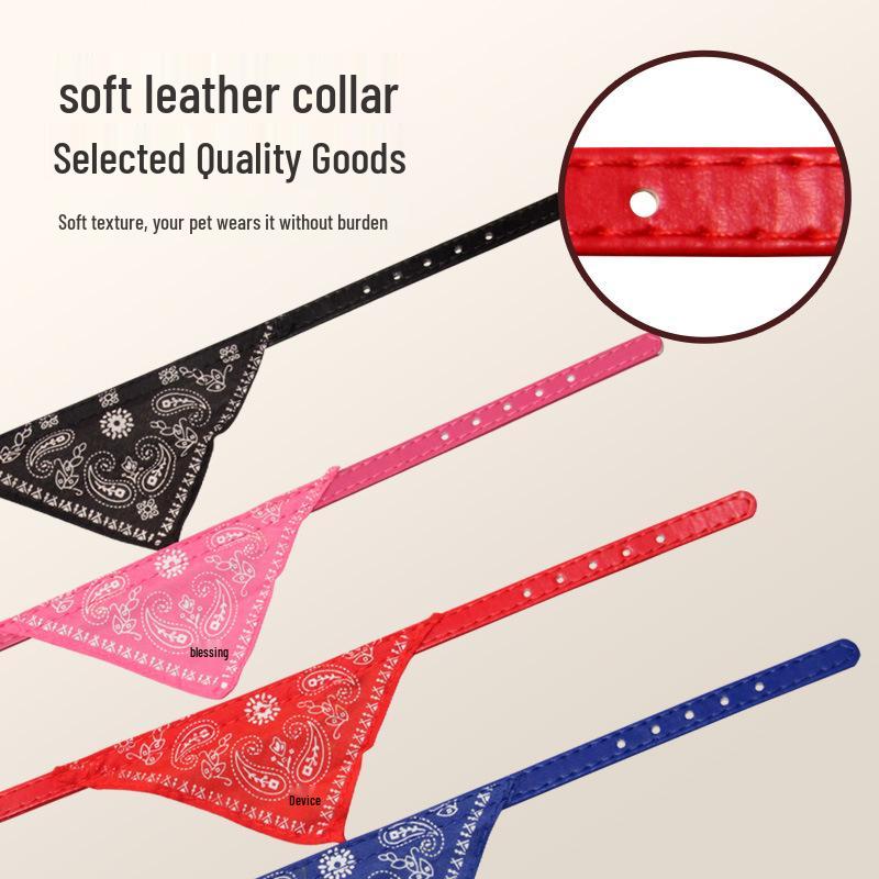 Cat Bandana Collar with Bell - Pet Scarf and Accessory