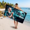 Erling Haaland Benutzerdefiniertes Strandtuch, Personalisierter Namens-Textdruck, Fußball-Logo Weiches Schnelltrocknendes Handtuch Urlaubsgeschenk
