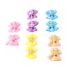 20pcs Soft Fabric Dog Hair Bows Assorted Colors Small Size Puppy Hair Rubber Bands Elastic Rubber Band Bow Knot Shape