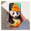 Cute F-Fubao Animal Panda For Samsung S9,S10,S20,S10,S21,S25,S24,S23,Ultra,FE,Plus,Lite,Soft Silicone Black Case