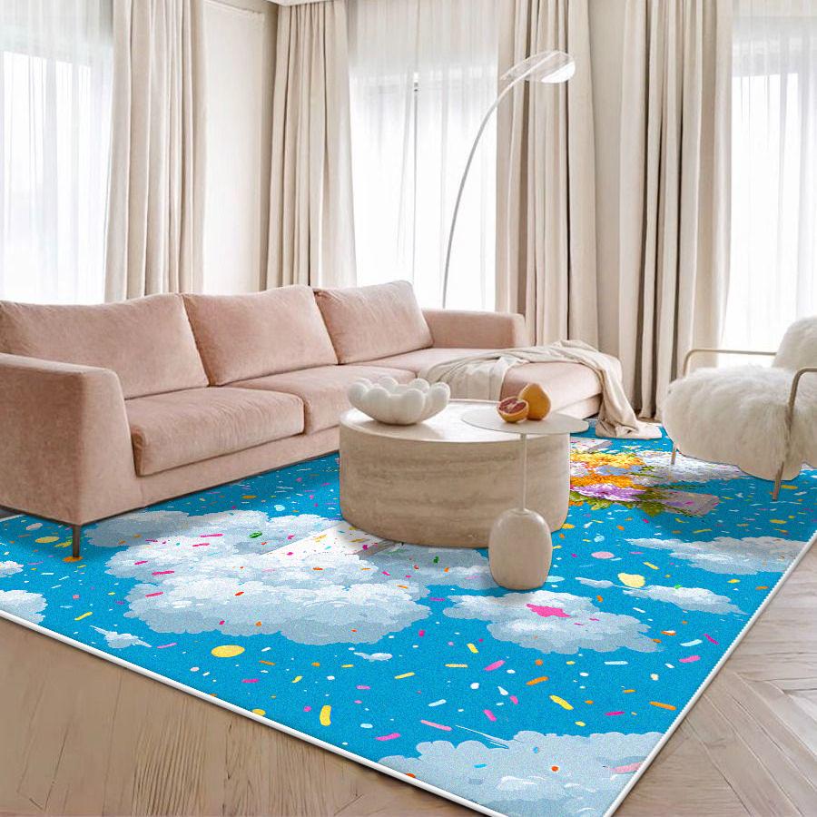 Moderne Abstrakte Stil Dekoration Zuhause Großes Wohnzimmer Teppich Weicher Arte Teppich Niedliche Mädchenzimmer Deko Leicht zu Reinigen Lounge Couchtische Matte
