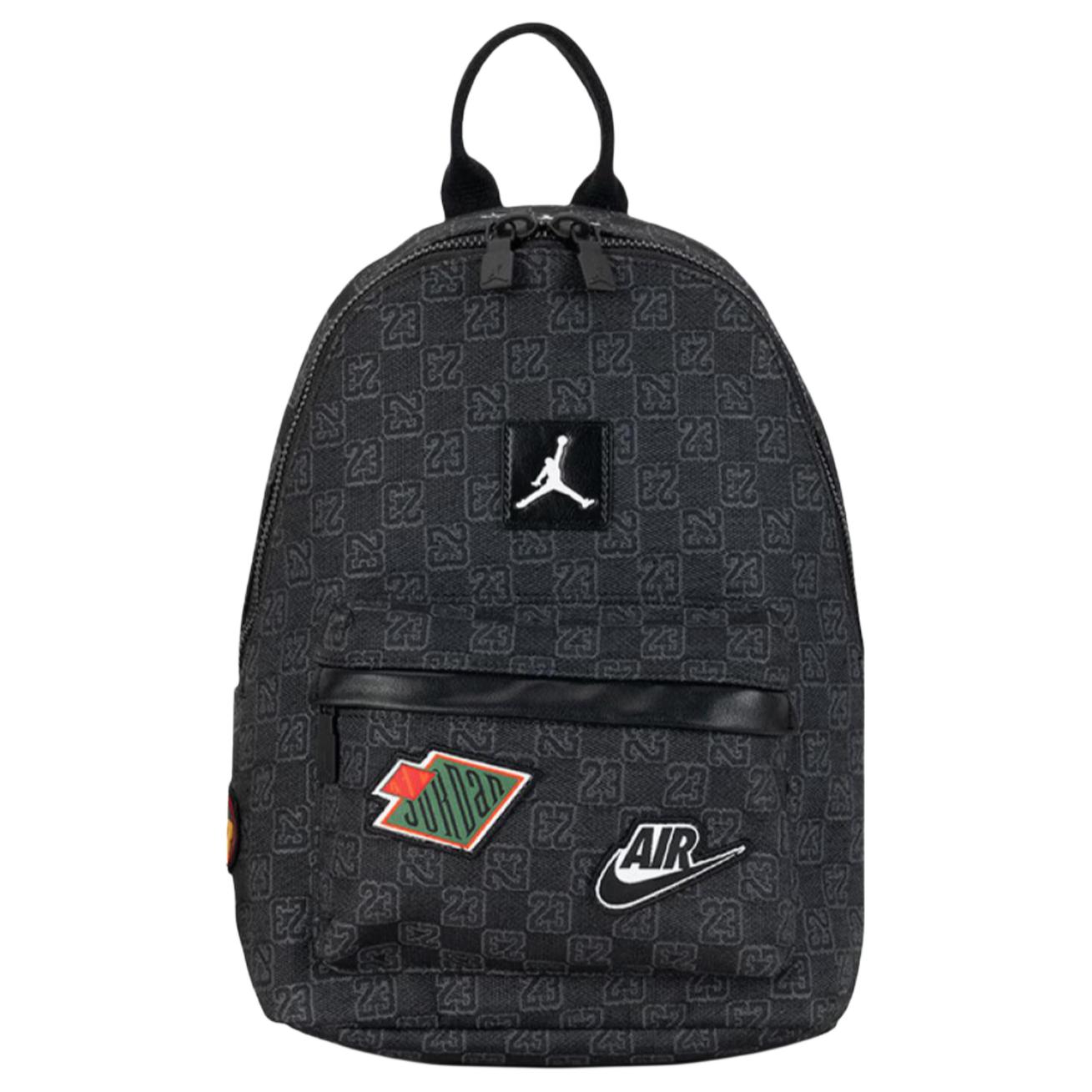 Jordan 10L Logo Zipper Closure Polyester Medium Backpack Unisex backpack Black JD2543009AD-001 Black