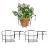 3pcs Adjustable Flower Pot Racks Fits 3 To 5.5 Inch Metal Pole Balcony Fence Flower Pot Hangers For Porch Patio Courtyards