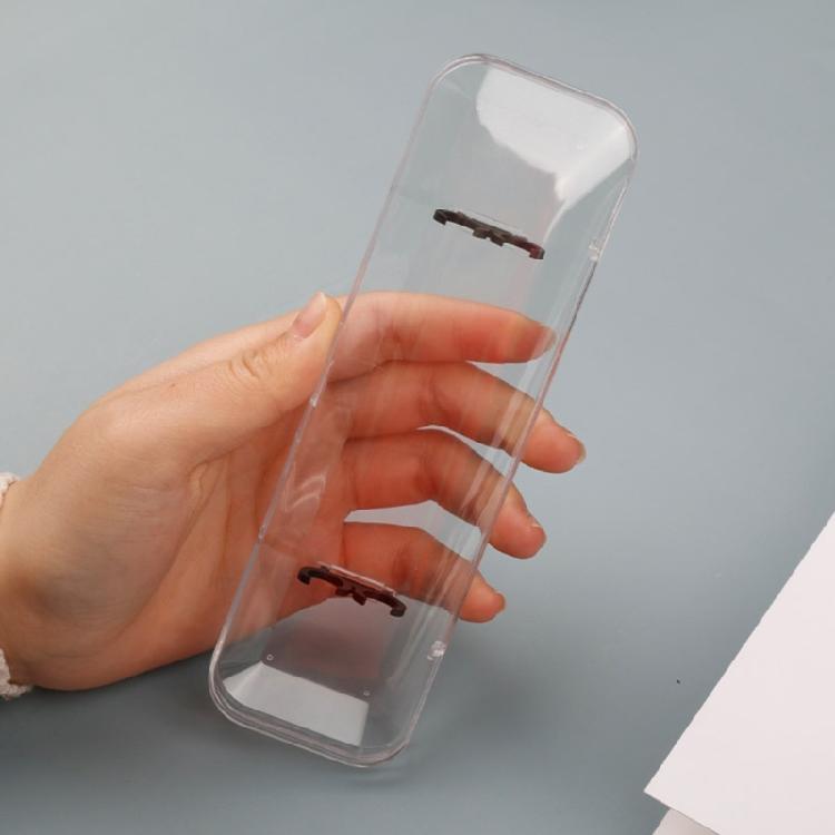 NonToxic Clear School Organizers Double Support Box Solid Construction For Safely Storing Pen Erasers And Art Supplies