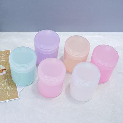 Cotton Balls Organizer Nail Cotton Pads Storage Cup With Clip Lid For Nail Polish Remover Cotton Swabs Manicure Makeup Tools