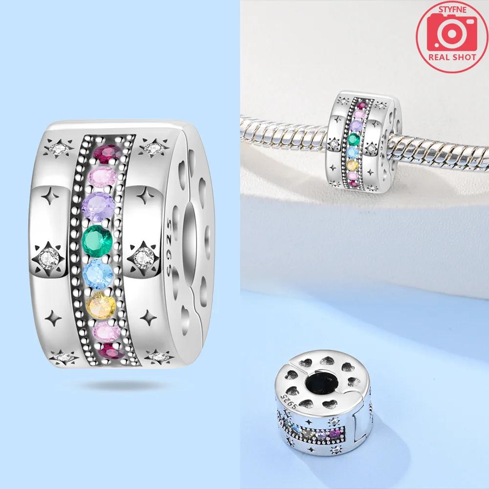 Copper Original Zircon Star Moon Heart Butterfly Pet Cat Paws Charms Beads Fit Bracelet Jewelry Women Diy Anniversary Gift