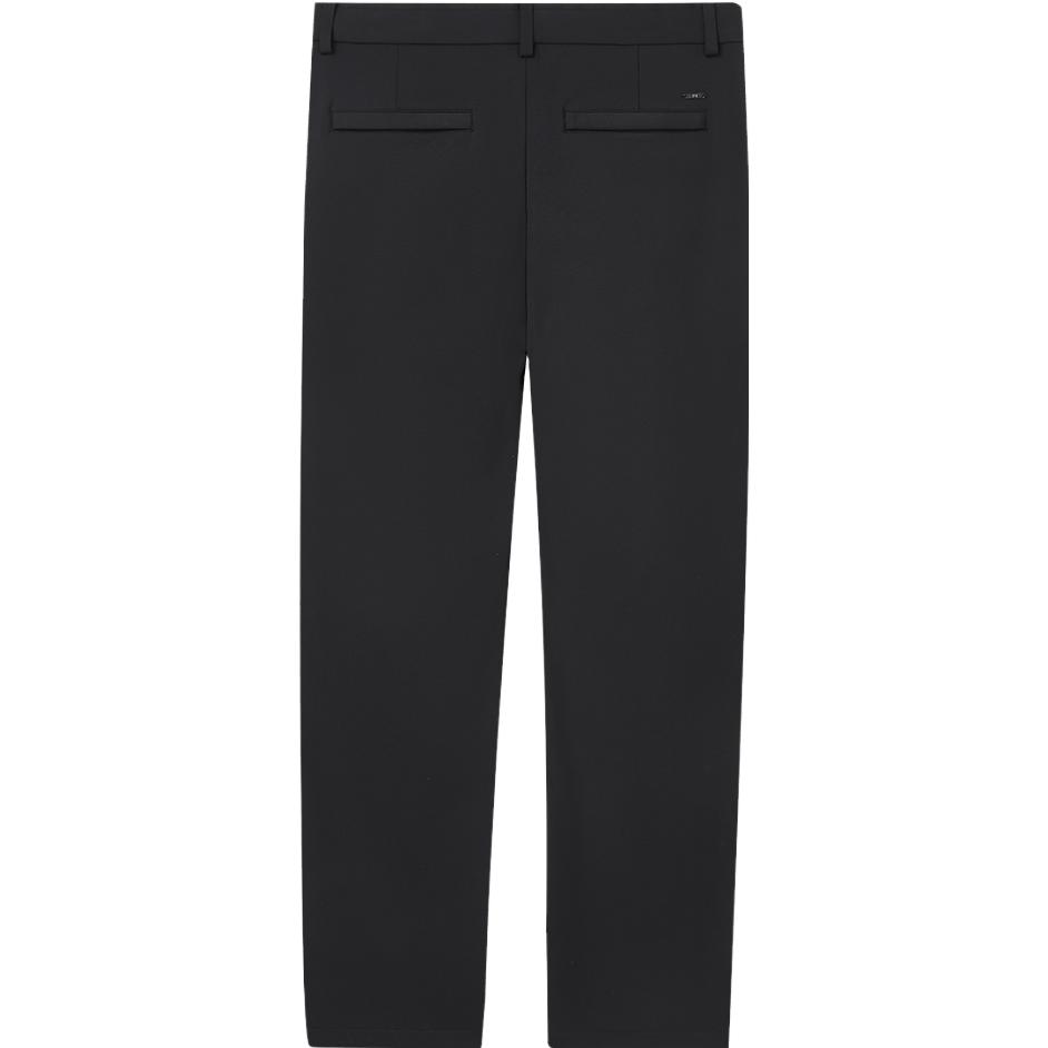 FILA 2023 Autumn New Knit Long Pants Basic Business Casual Commuter Tapered Pants Men bottoms Deep-Black F11M332605F-BK