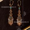 Antique Jewelry Fairy Style Retro Palace Heavy Industry Unique Gold Earrings