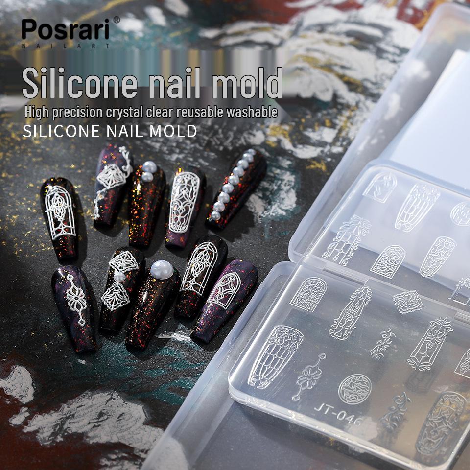 Tenso Mirror DIY Jewelry Crystal Epoxy Silicone Mold for 3D Phototherapy Carving - Model JT-046