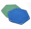 Hexagonal Velvet Dice Tray: Portable, Foldable PU Storage for Tabletop Games