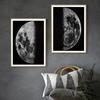 Schwarz und Weiß Mond Galerie Wandkunst Leinwand Malerei Poster und Drucke Moderne Wandkunst Bilder für Büro Heimdekor Kein Rahmen