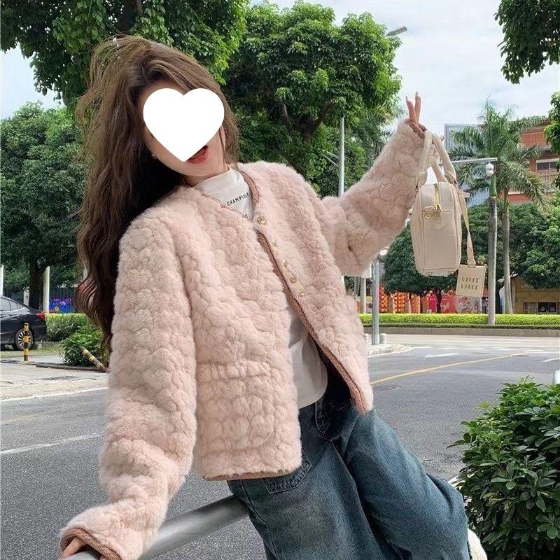 Women s Korean Style Elegant Loose Slimming Jacket - Autumn/Winter 2025 Edition XL