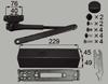[Plenas 20] [Plenas 23] [Plenas II 20] [Plenas II 23] [Plenas S] Etc. TOSTEM / Tostem, MIWA Replacement, RYOBI Replacement, Door Closer Color Black