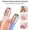 Nail Arts Silicone Applicator Sticks Reusable Chrome Glitter Applying Manicure Tool  Easy-Daub Pigment Silicone Nail Brush