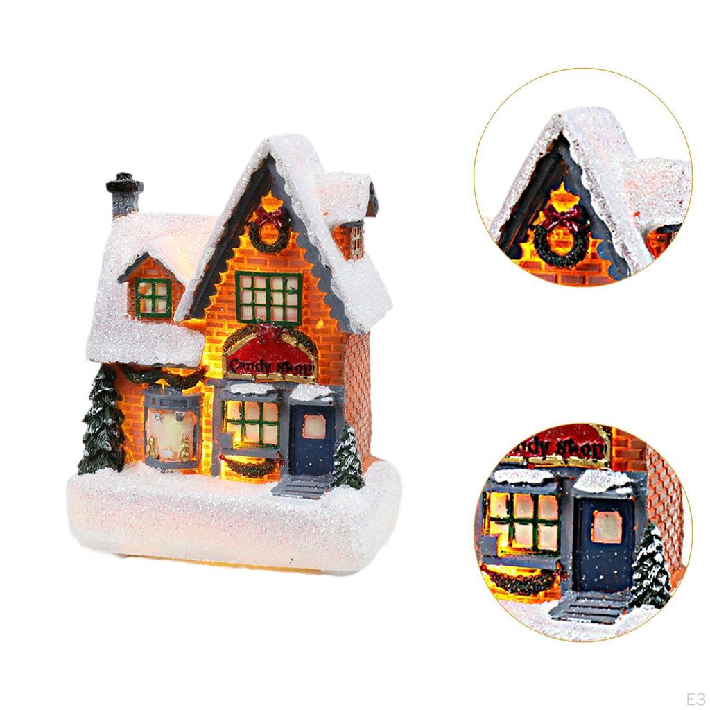 Lighted Up Christmas Village House Scene Decoration LED