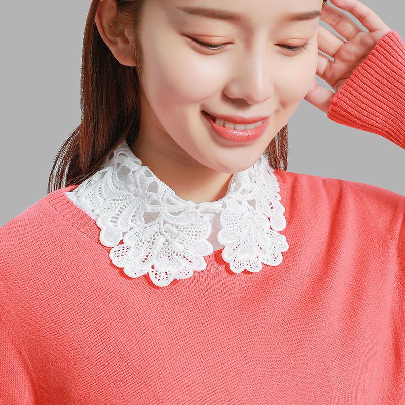 Girls' Lace Stand-Up Frill Collar: Autumn & Winter Versatile Decorative Shirt Layer 