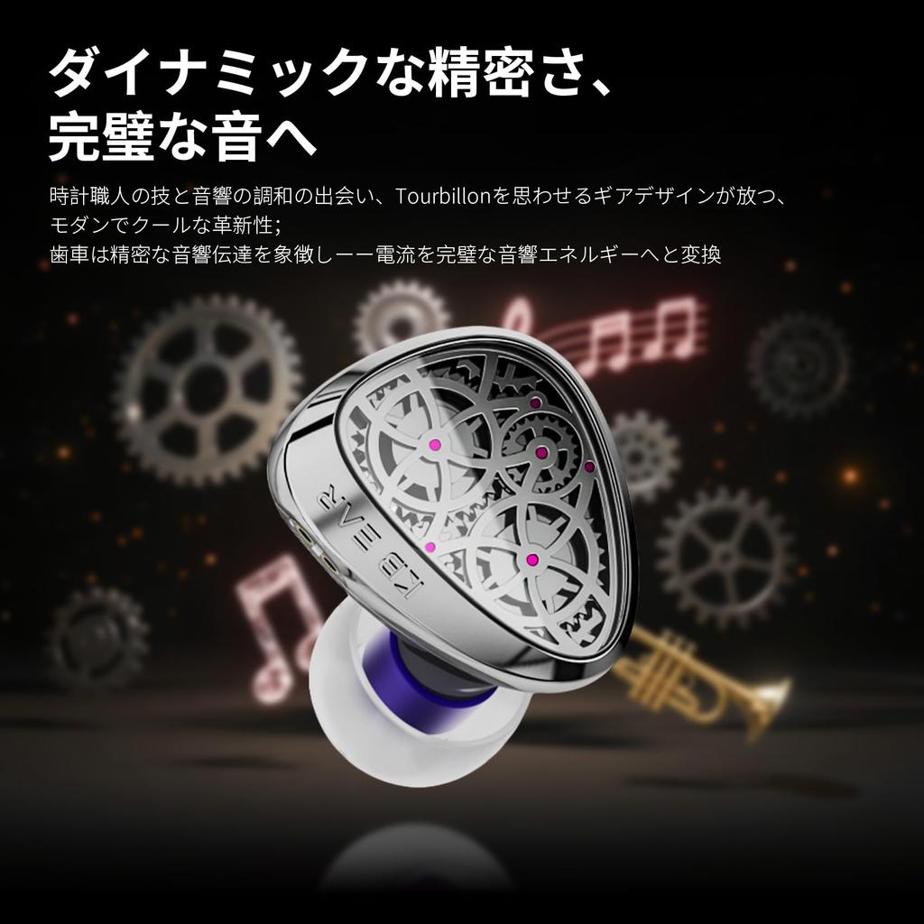 KBEAR TB PRO Diamantbeschichtete Zinklegierung Zahnraddesign 10mm Doppelkammer Dynamisch Doppelmagnetischer Kreis Verbessertes Instrument Kraftvolle Basspräzise Klang