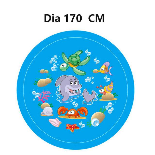 

Дитячі іграшки 170 см Водний килимок Дитячий килимок Літній пляж Надувна водяна подушка для розбризкування Газон на відкритому повітрі Дитячий килимок Ігри Ігровий килимок 170cm