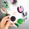 1PC Home Decor Magnetic Patch Refrigerator Magnets Tropical For Reminders Creative Simulation Plant Leaf-shaped Acrylic Drip