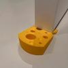 Door Stopper- Cute Cheese Shape- Under-Door Safety Bumper, Suitable for Rooms, Bedrooms, Main Doors- No Screws/Easy to Install