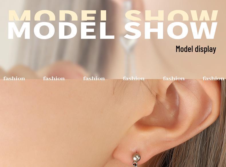 Non-Fading Asymmetrical Zircon Glass Stone Earrings: Fashionable & Versatile European/American Style