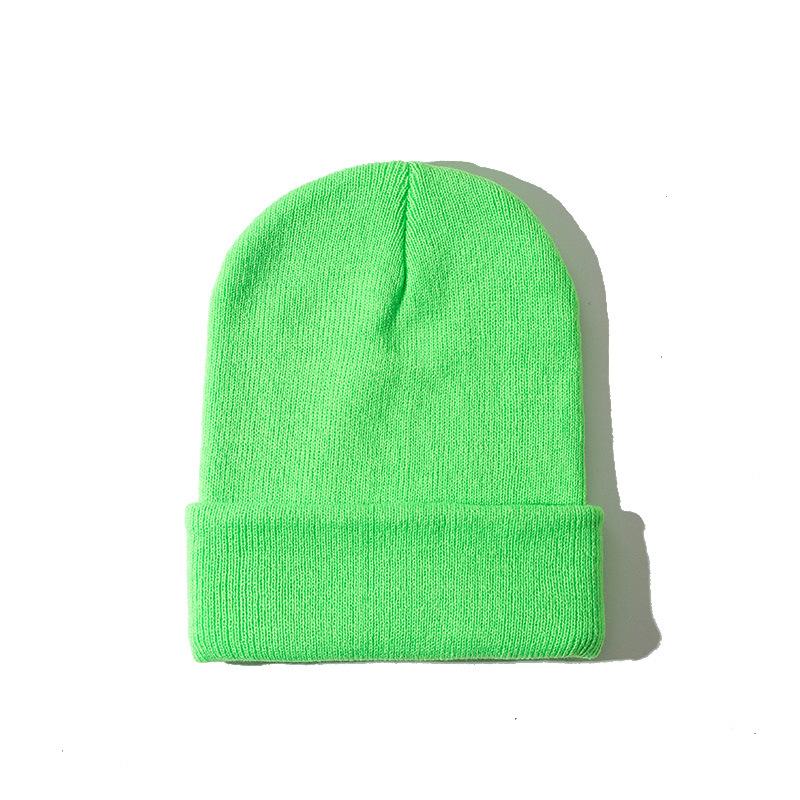 Custom Logo Unisex High Quality Plain Blank Dyed Solid Color Winter Hat Acrylic Knitted Cuffed Beanie