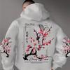 Unisex Hooded Sweatshirt With Vintage Print Loose Fit Long Sleeve Pullover Winter Casual Wear