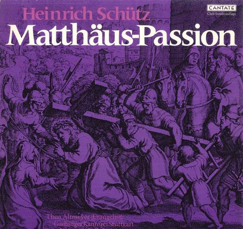 

LP Record HELMUTH RILLING, GACHINGER KANTOREI - Schutz Matthaus - Passion 63535 CANTATE 1975 Germany Classical Used