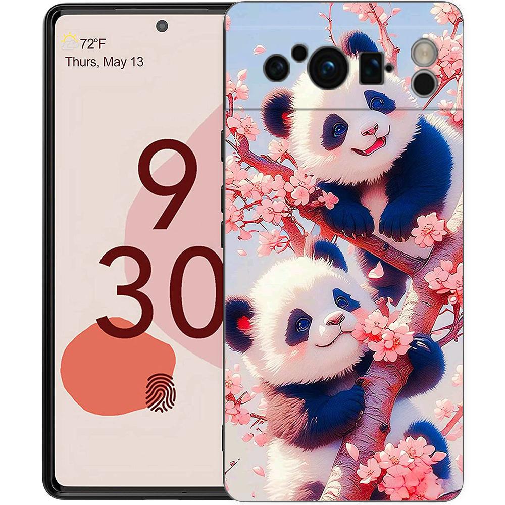 For Google Pixel 10 Pro Phone Case Pixel 9 Pro XL TPU Case Pixel 8 Pro 9A 8A 7A 7 6A 6 Pro Soft Cover Cartoon Panda