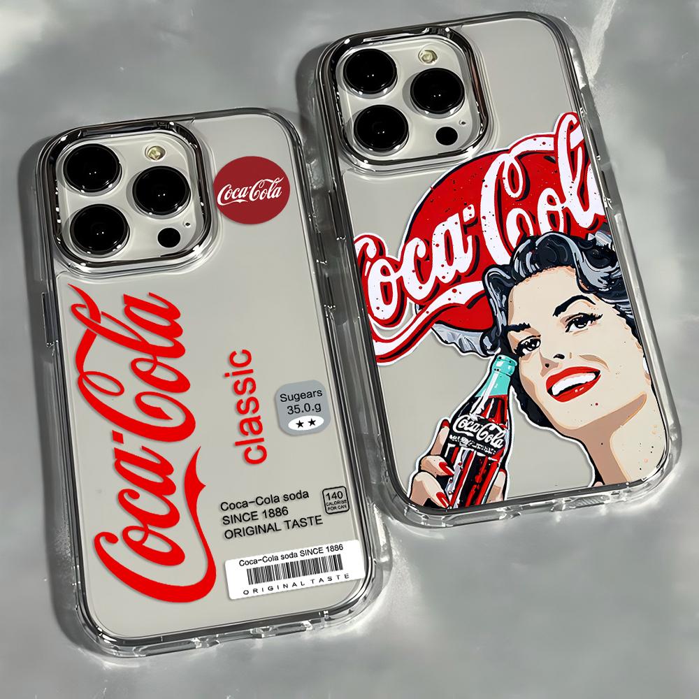 Hot beverage c-cola c-coca Phone Case for Samsung Galaxy S25 S24 S23 S22 S21 S20 FE Ultra Edge Plus 4G 5G Transparent Soft Cover
