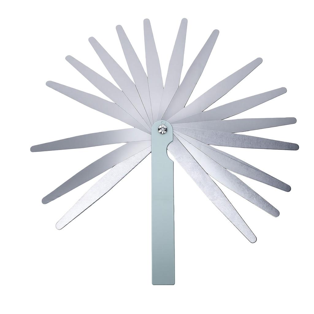 Feeler Gauge 17 Blades Stainless Steel 0.02 1.00mm Marked Metric Measuring Tool for Measuring Gap Thickness Or Width