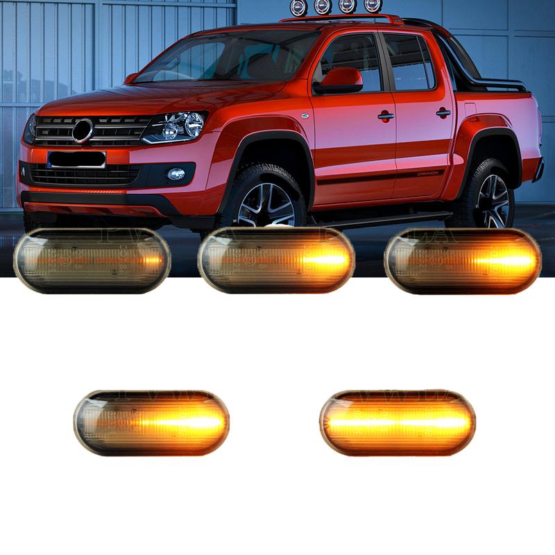 Пара светодиодных динамических боковых указателей поворота, последовательный указатель поворота для VW Amarok 2012 2013 2014 2015 2016 2017