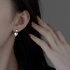 New Love Stud Earrings, Simple Temperament, High-end Sense, Niche Fashion, Light Luxury Style, Smooth Double-layer Earrings.