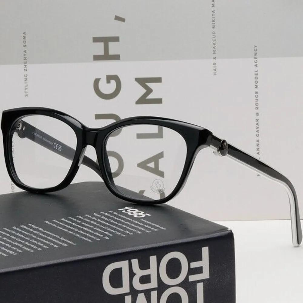 Moncler Eyeglass Frames ML5183 001 Black Cat-Eye Fashion Square