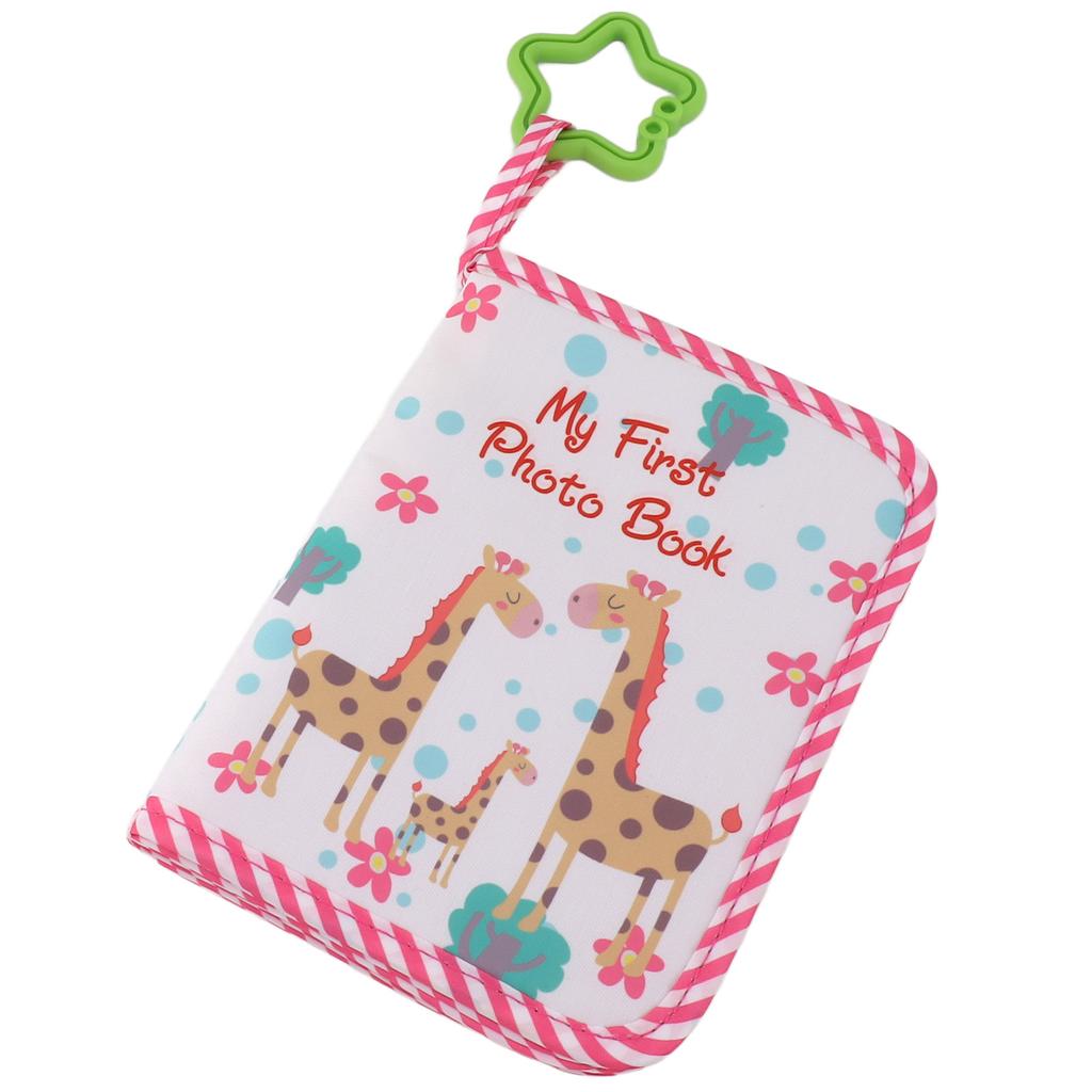 First Year Photo Book Soft Fabric Cartoon Style Bright Colors Toddler Photo Album for Home Decoration Memory