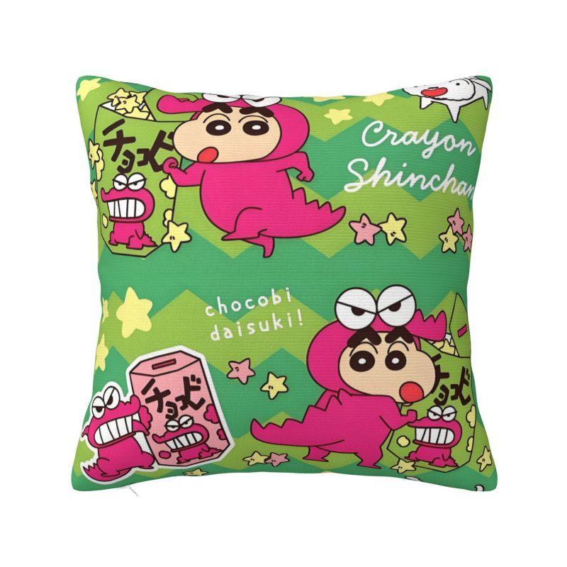 Custom Crayons Shins Chans Cartoon Pillow Case 40x40cm Anime Manga Luxury Cushion Cover Square Pillowcase