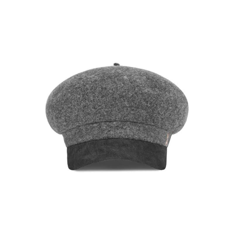 VARZAR VA Studded Wool Combo Newsboy Cap In Gray