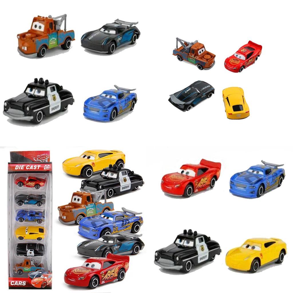 Disney Pixar Cars Lightning Mcqueen Racer Model Car Kids Toy Collection Set 6pcs Classic Cars