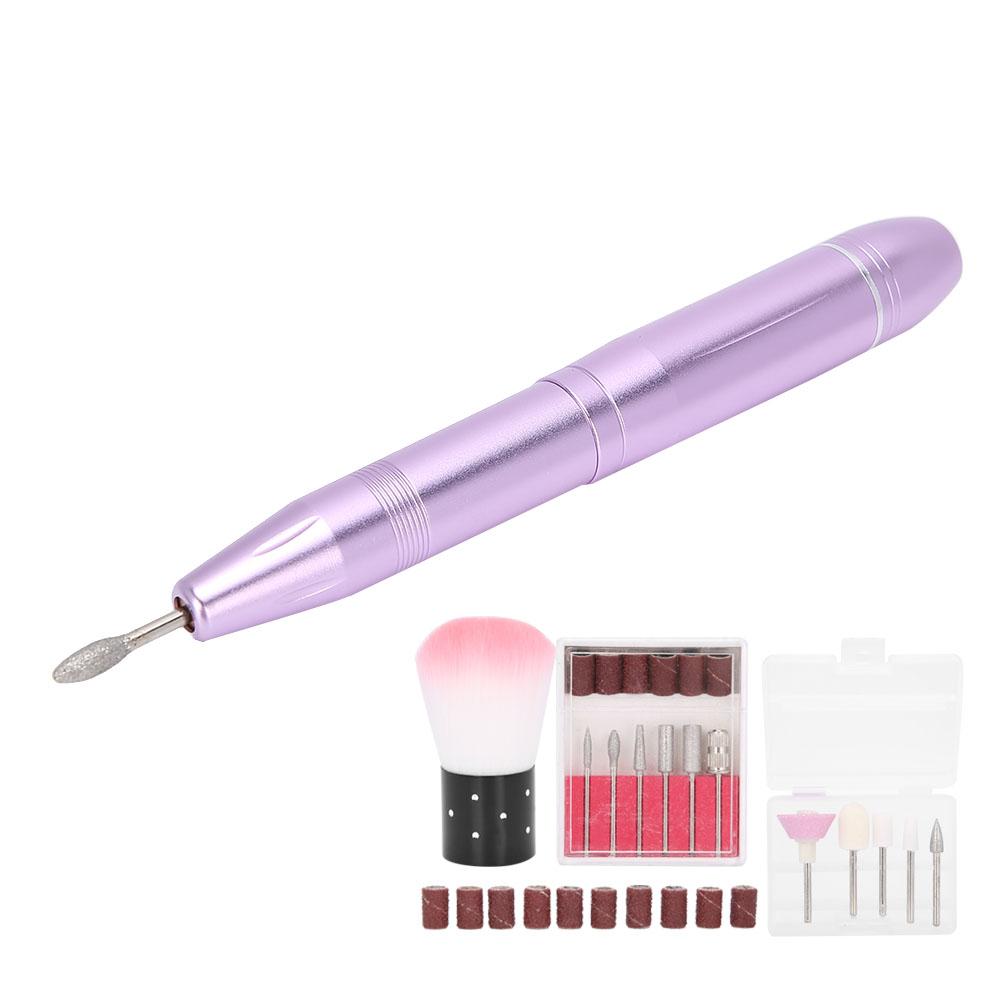 Nail Drill Pen Electric Nail Grinder Polisher Kit Portable Polishing Manicure ToolPink