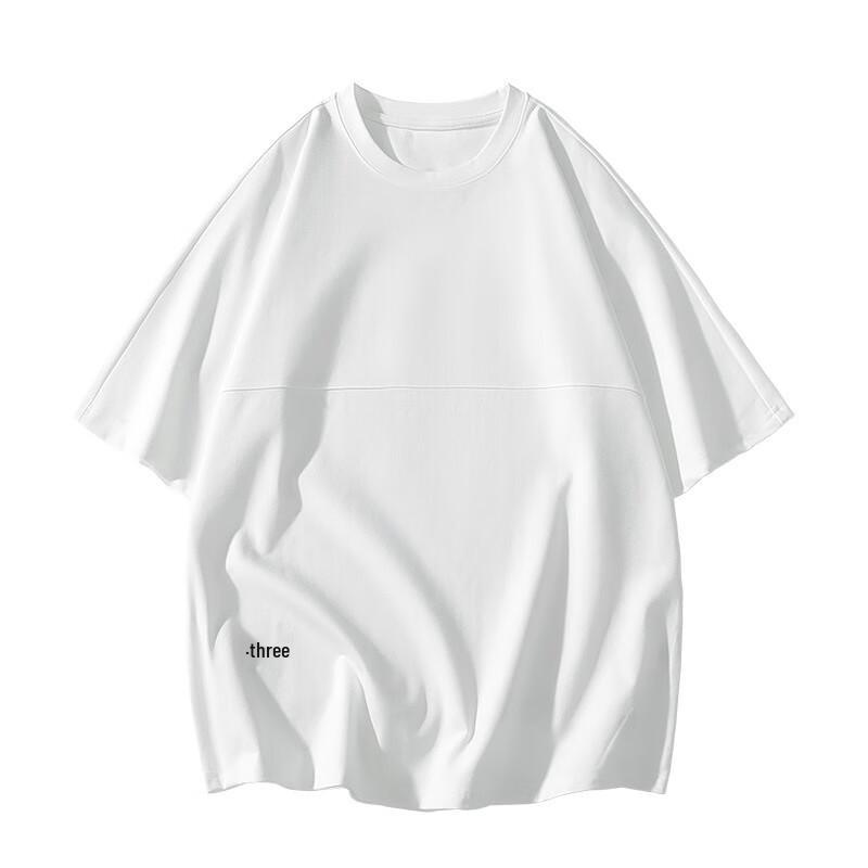 JIAOXIU Men's Solid Color Loose Fit T-Shirt