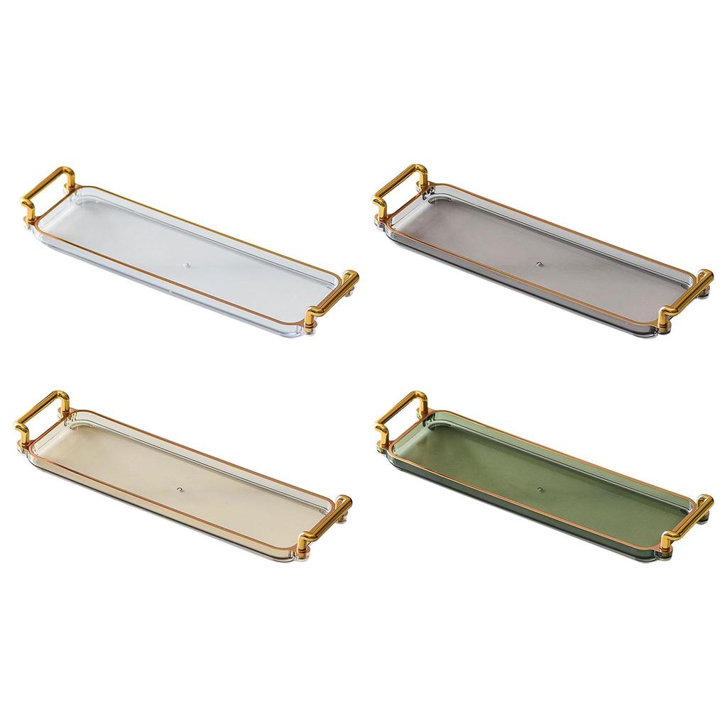 Nordic Serving Tray with Handles Multipurpose Decorative Tray Vanity Tray for Living Room Bathroom Office Bedroom Party