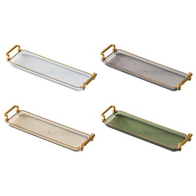 Nordic Serving Tray with Handles Multipurpose Decorative Tray Vanity Tray for Living Room Bathroom Office Bedroom Party