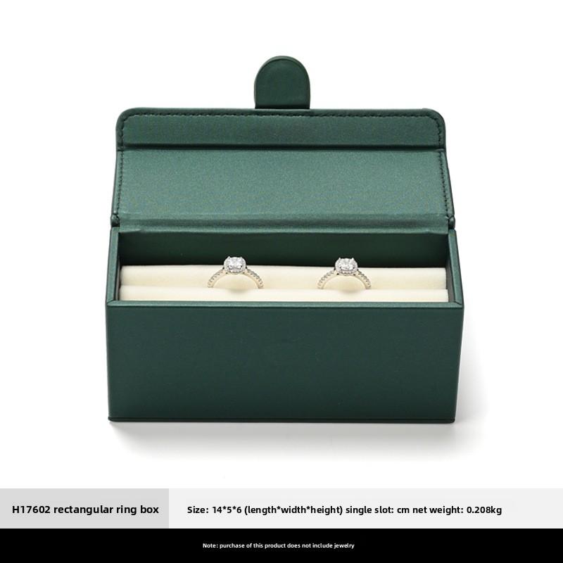 

New Velvet & PU Leather Ring Box, Wedding Proposal Couple Ring Gift Box, Jewelry Storage Case .